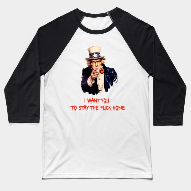 Uncle Sam Baseball T-Shirt by Dawn Star Designs